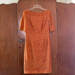 Antonio Melani lace dress. Burnt orange.